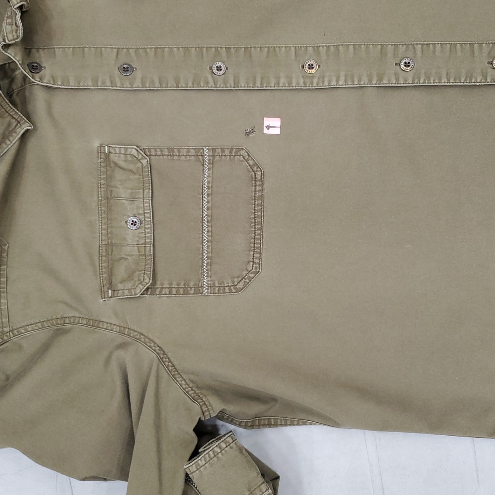 Harley Davidson shirt men's 3XL army green western style long sleeve button - Picture 8 of 13